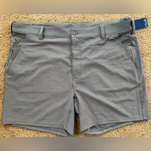 HUK Fishing Shorts Mens Size XXL 2XL Gray 6" Inseam Pursuit Performance NEW
